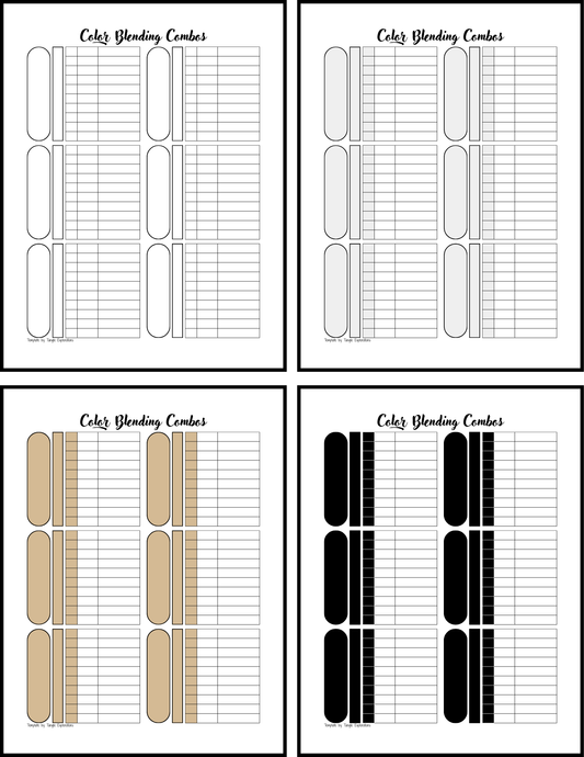 Color Blending Template: Ten Colors