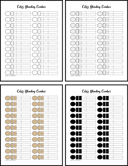 Color Blending Template: Two Colors