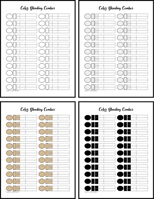Color Blending Template: Two Colors
