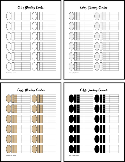 Color Blending Template: Four Colors