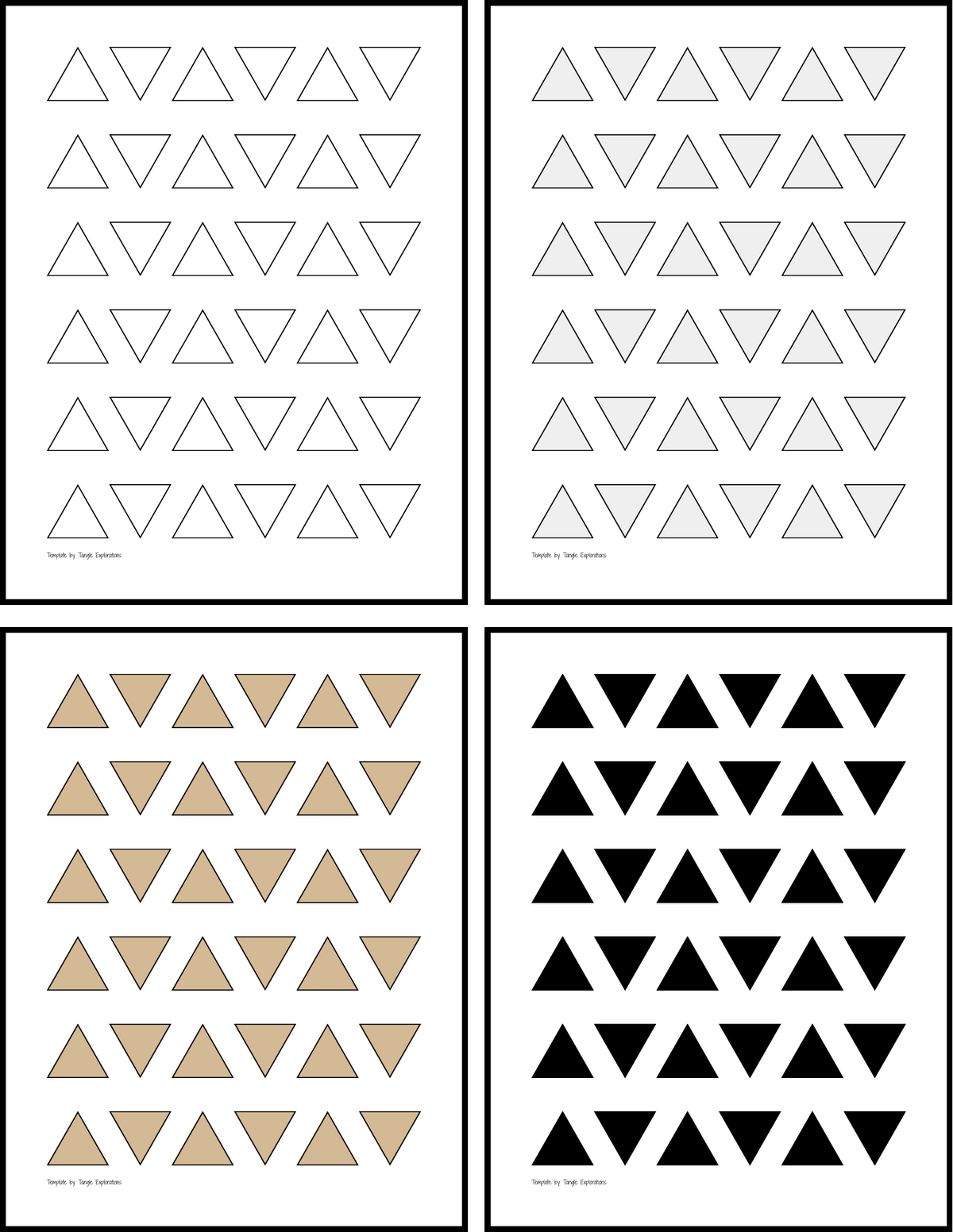 Fragmented Template Fragment Template: Triangle – Tangle Explorations